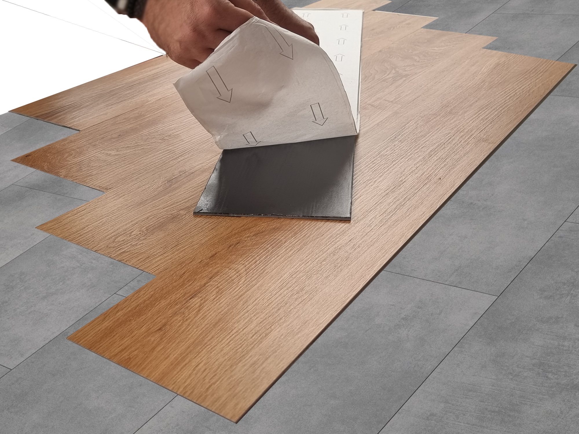 Pavimento in PVC adesivo Columbia 91,4x15,2 cm